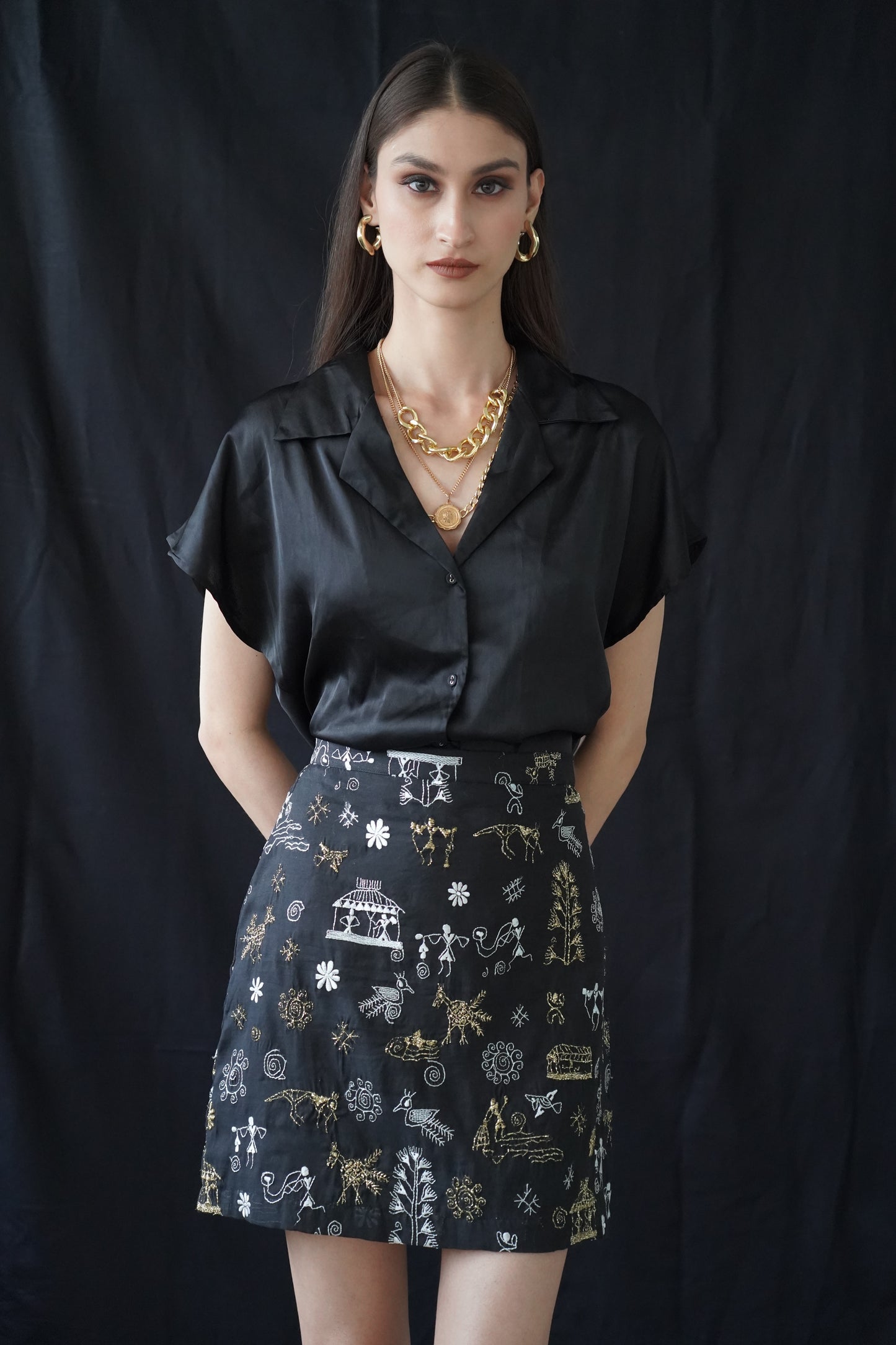 Ares Skirt embroidery close-up