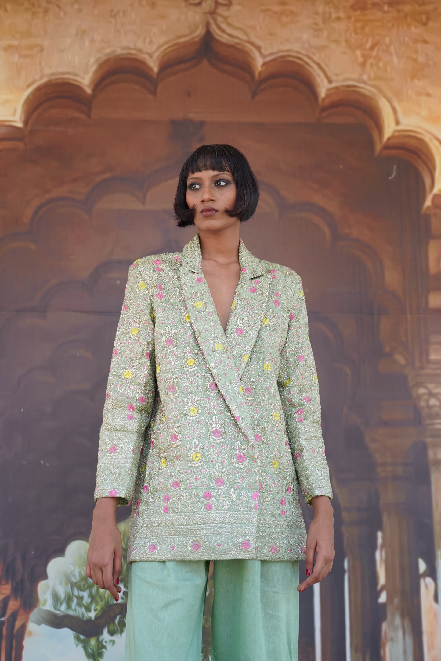 Dahlia Blazer Set detail close-up
