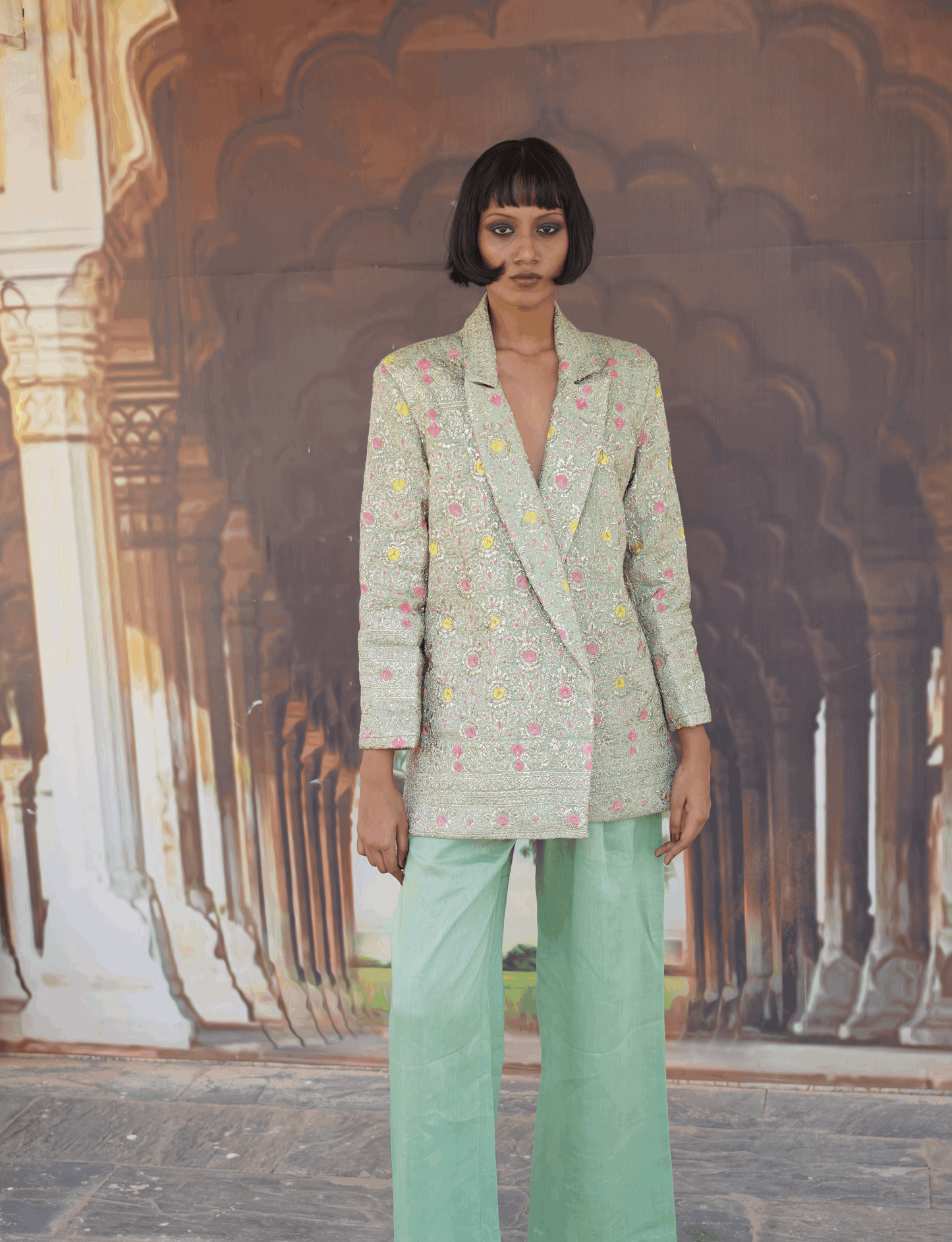 Dahlia Blazer Set full length view