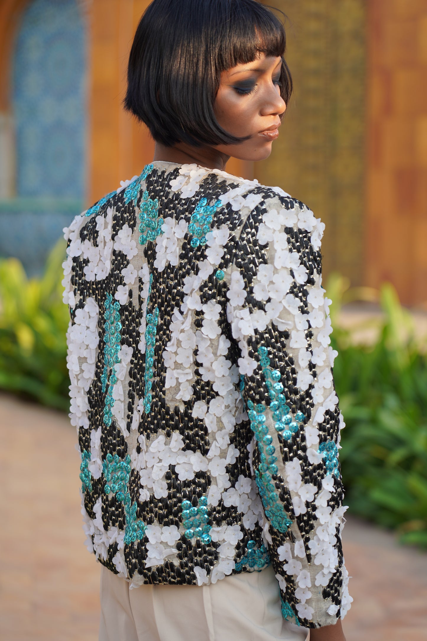 Multicolour Jacket back view