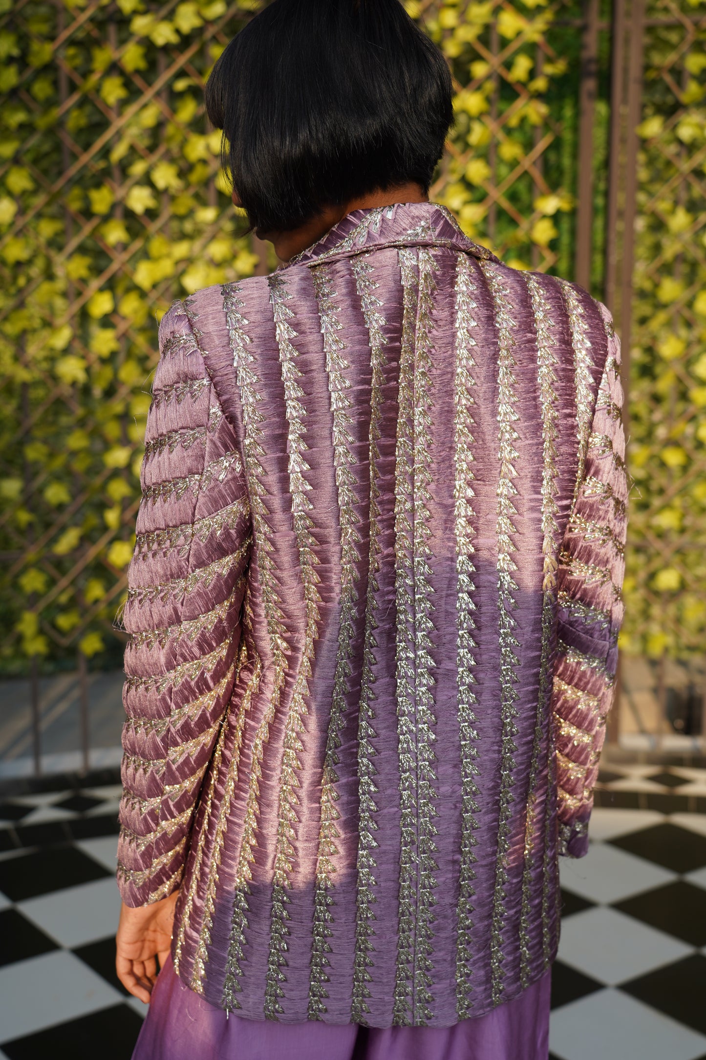 Lilac Blazer back view