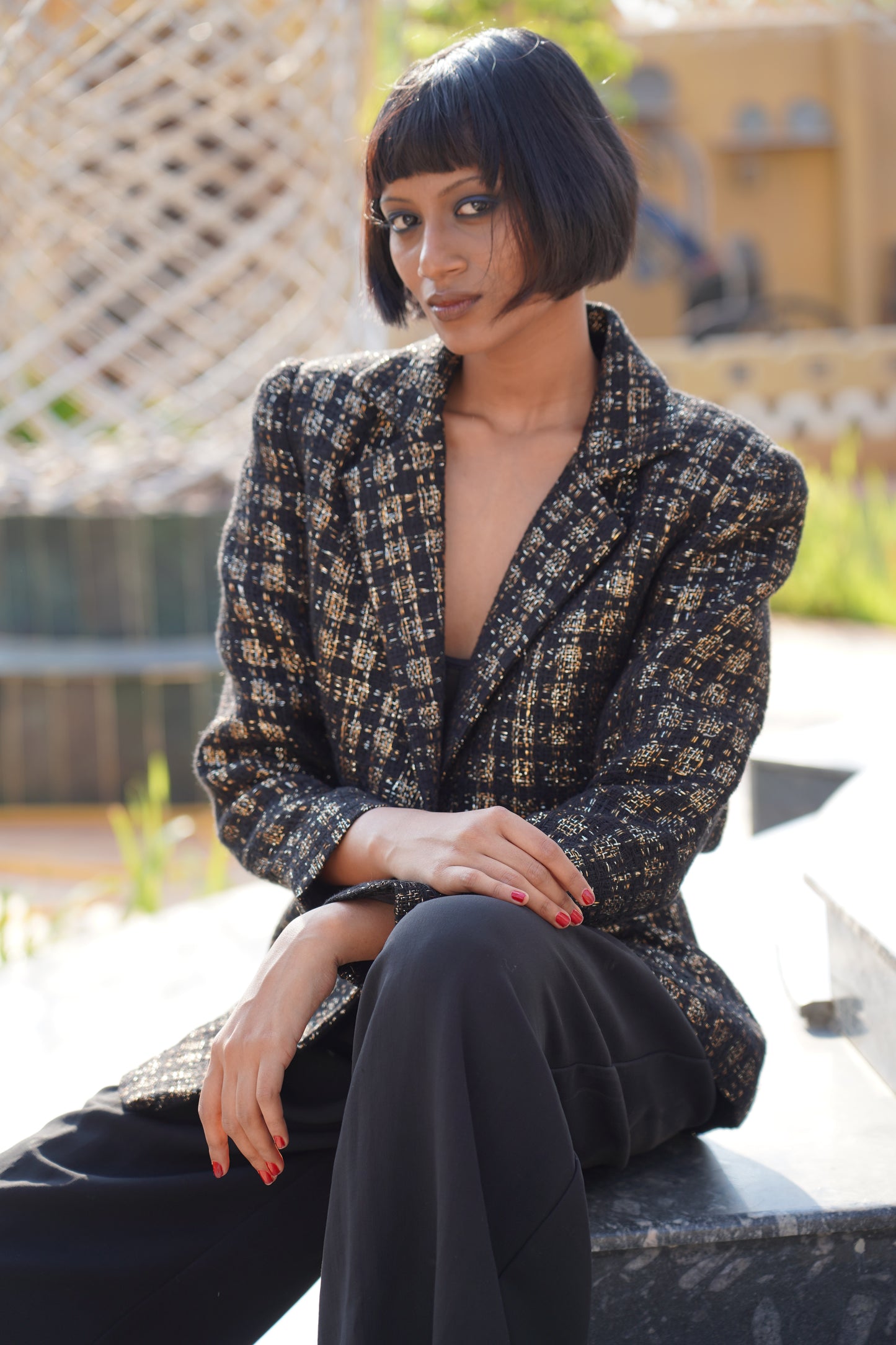 Onyx Blazer Set front view