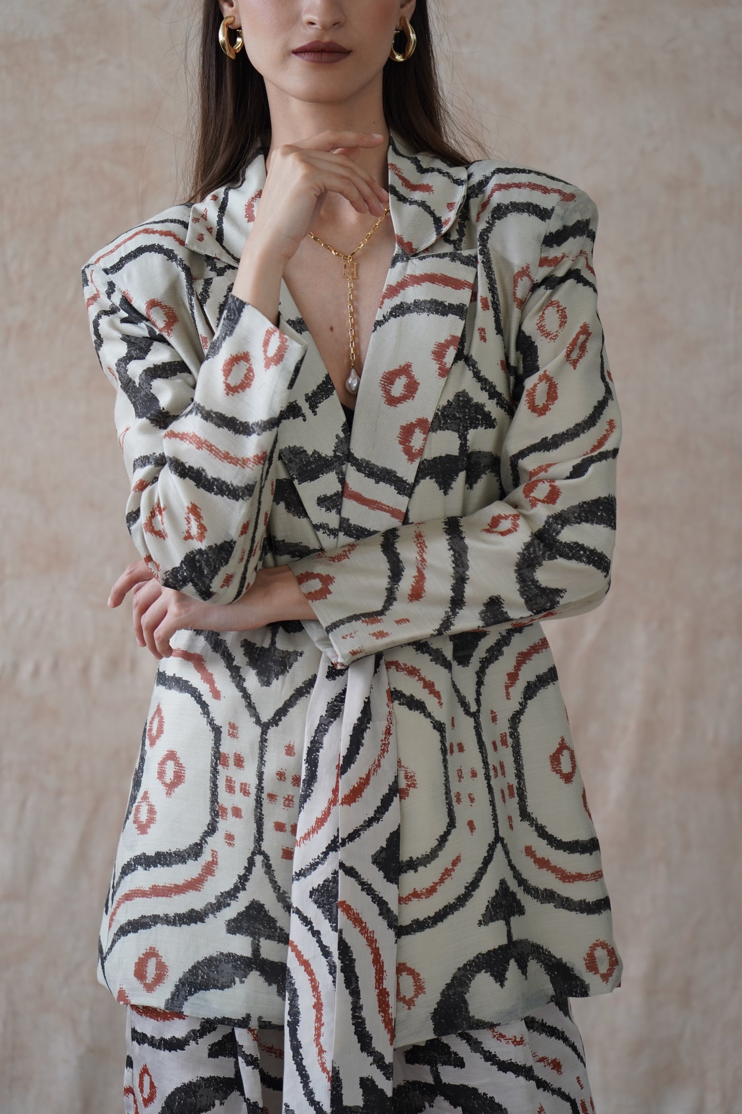 Umber Co-ord detail close-up