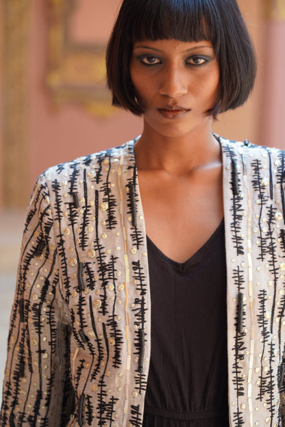 3D Embroidered Jacket detail close-up