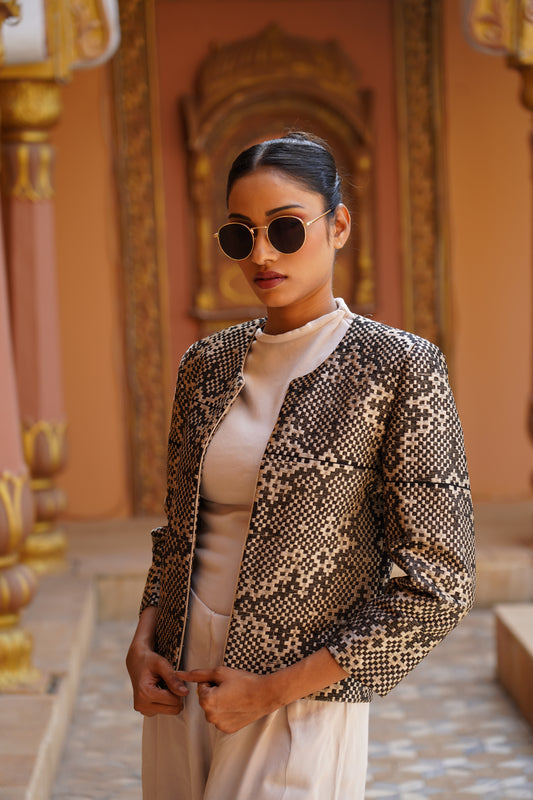 Ivory Stitch Jacket front view